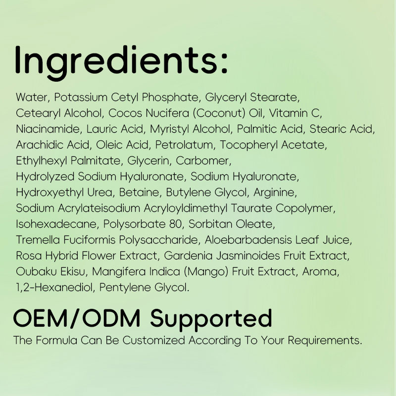 private label coconut body whitening cream